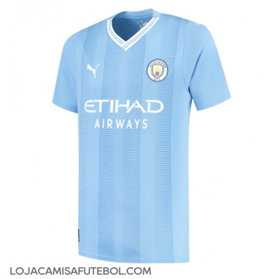 Camisa de Futebol Manchester City Kevin De Bruyne #17 Equipamento Principal 2023-24 Manga Curta